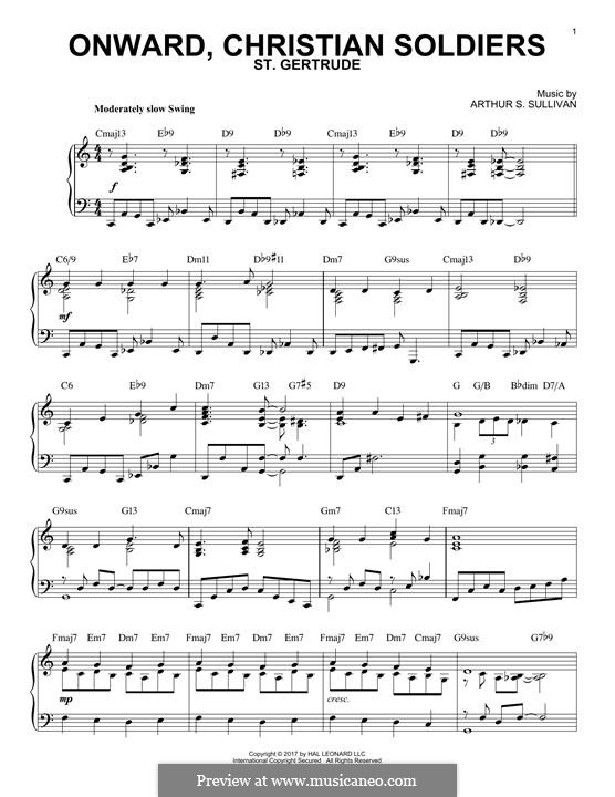 Onward, Christian Soldiers: Für Klavier by Arthur Sullivan