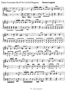 Danza Venezianas, Op.81: Danza Veneziana No.1 in Sol Maggiore by Marzia Gaggioli