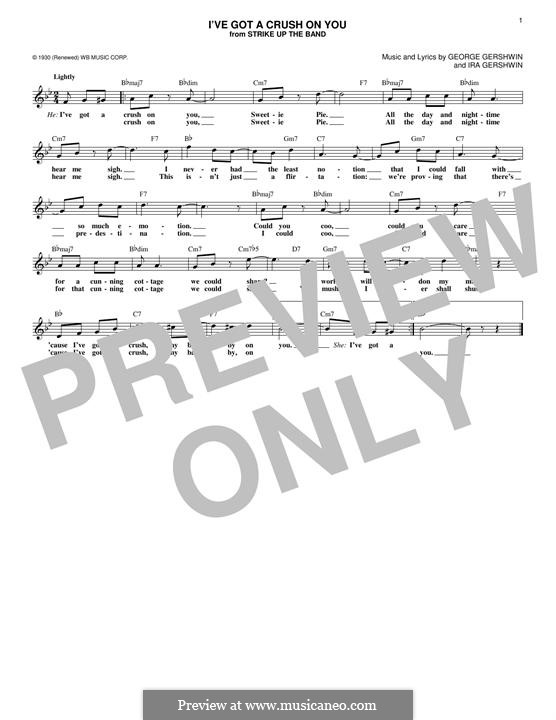 I've Got a Crush on You: Melodische Linie by George Gershwin