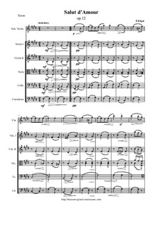 Liebesgruss, Op.12: For violin and string orchestra - score and all parts by Edward Elgar