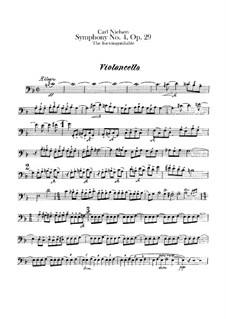 Sinfonie Nr.4 'Das Unauslöschliche', FS 76 Op.29: Cellostimme by Carl Nielsen