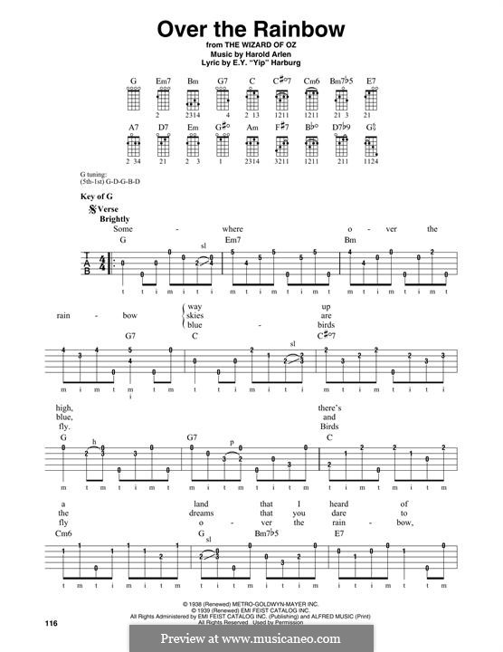 Instrumental version: For banjo by Harold Arlen