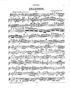 Klavierquartett in d-Moll, Op.8: Streicherstimmen by Zygmunt Noskowski