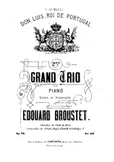 Klaviertrio Nr.2 in A-Dur, Op.42: Vollpartitur by Édouard Broustet