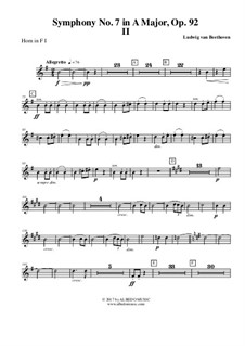 Teil II: Horn in F 1 (transposed part) by Ludwig van Beethoven