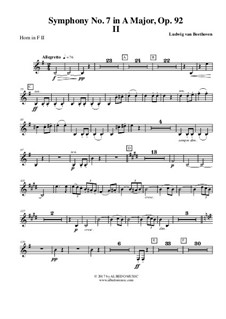 Teil II: Horn in F 2 (transposed part) by Ludwig van Beethoven