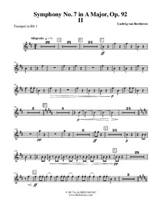Teil II: Trompete in B 1 (transponierte Stimme) by Ludwig van Beethoven