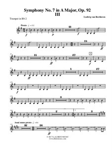 Teil III: Trompete in B 2 (transponierte Stimme) by Ludwig van Beethoven