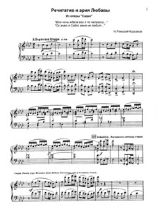 Sadko. Opera: Речитатив и ария Любавы (III-картина) by Nikolai Rimsky-Korsakov