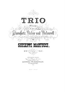 Klaviertrio Nr.2, Op.62: Vollpartitur by Giuseppe Martucci