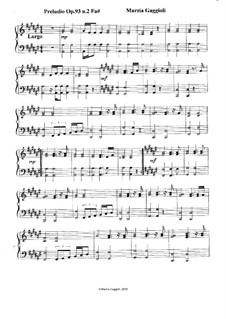 Preludios, Op.93: Preludio No.2 in Fa Diesis Maggiore by Marzia Gaggioli