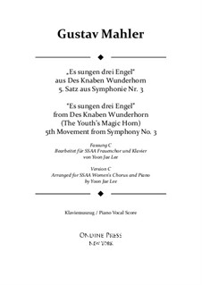 Sinfonie No.3 in d-Moll: Movement V. Version C for SSAA chorus by Gustav Mahler