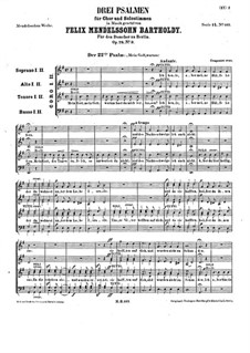 Drei Psalmen, Op.78: Psalm XXII 'Mein Gott, warum' by Felix Mendelssohn-Bartholdy