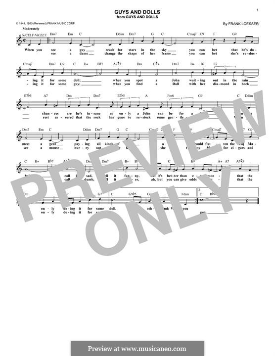 Guys and Dolls: Melodische Linie by Frank Loesser