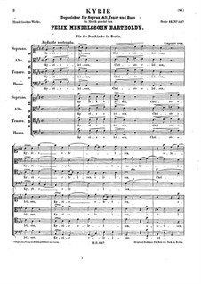 Kyrie, WoO 24: Für doppelten gemischten Chor by Felix Mendelssohn-Bartholdy