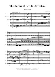 Ouvertüre: For brass quintet by Gioacchino Rossini