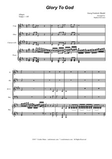 Nr.17 Ehre sei dir Gott in der Höhe: For woodwind quartet by Georg Friedrich Händel