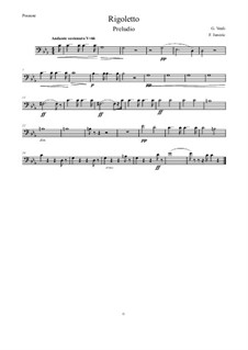 Fragmente: Vorspiel, for wind quintet – Posaune in C by Giuseppe Verdi