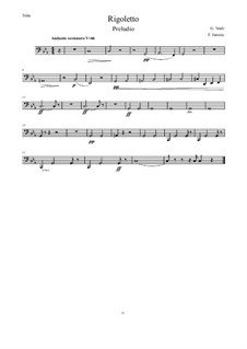 Fragmente: Vorspiel, for wind quintet – Tuba in C by Giuseppe Verdi