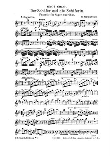 Fantasie für Oboe, Fagott und Klavier 'Der Schäfer und die Schäferin': Oboenstimme by Hilmar Mückenberger