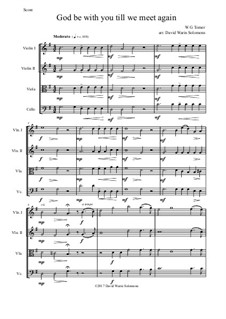 God Be with You Till We Meet Again: Für Streichquartett by William Gould Tomer