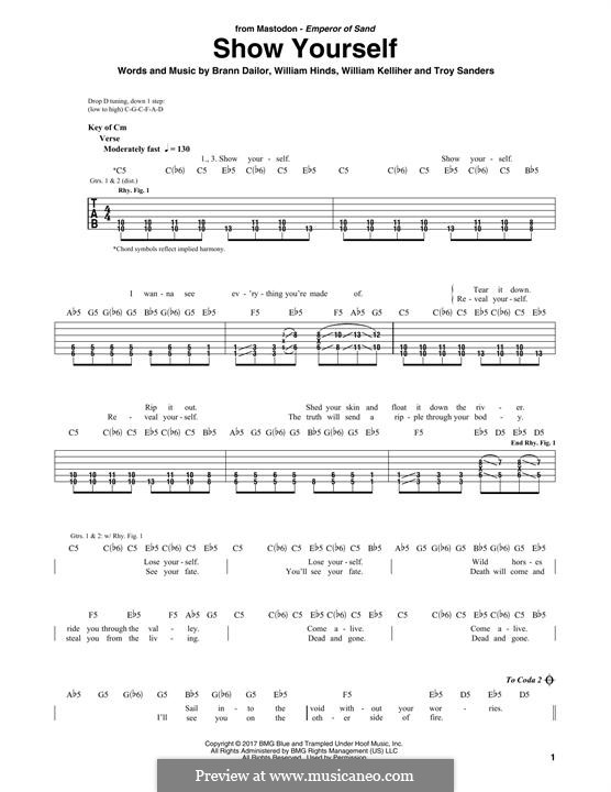 Show Yourself (Mastodon): Für Gitarre mit Tabulatur by Brann Dailor, Troy Sanders, William Hinds, William Kelliher
