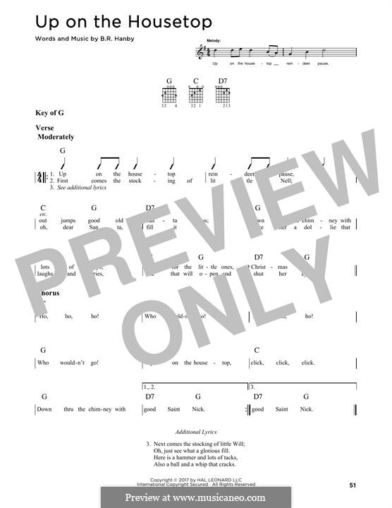 Up on the House Top: Für Gitarre by Benjamin Russel Hanby