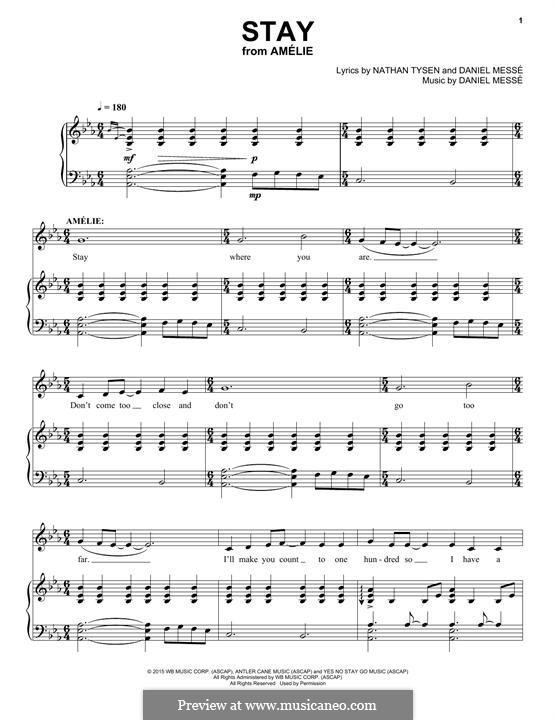 Stay: Für Stimme und Klavier by Daniel Messe