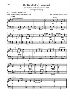 Die Kinder bei der Krippe: Für Klavier by Johann Abraham Schulz