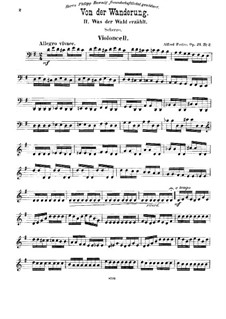 Von der Wanderung für Cello und Klavier, Op.21 No.2: Solostimme by Alfred Pester