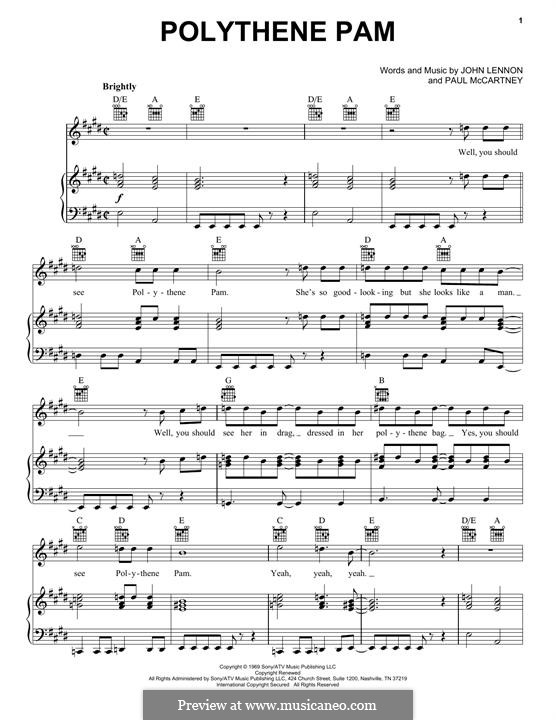Polythene Pam (The Beatles): Für Stimme und Klavier (oder Gitarre) by John Lennon, Paul McCartney