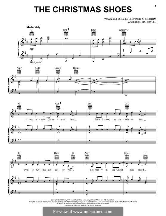 The Christmas Shoes (3 of Hearts): Für Stimme und Klavier (oder Gitarre) by Eddie Carswell, Leonard Ahlstrom