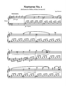 Nocturne No.1 for Piano: Nocturne No.1 for Piano by Igor Karaca
