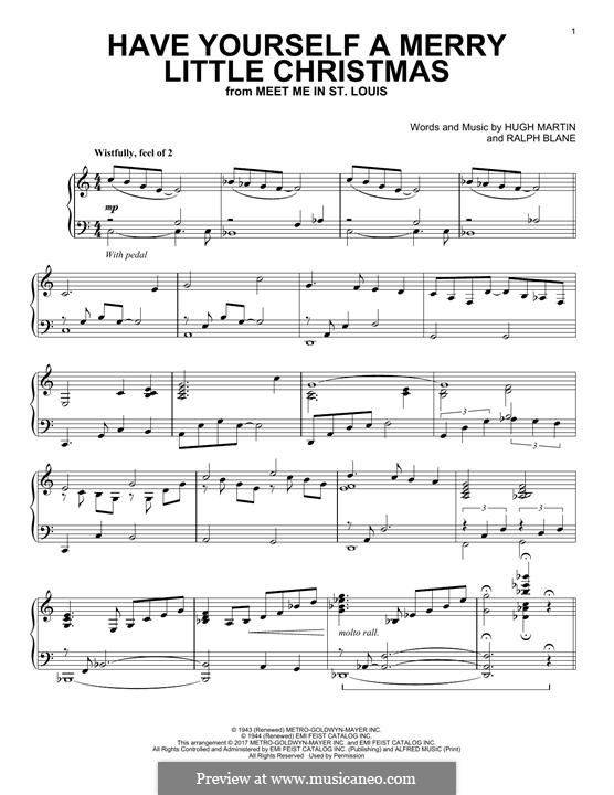 Piano version: Für einen Interpreten by Hugh Martin, Ralph Blane