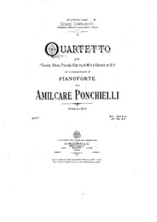 Quartett für Bläser und Klavier in B-Dur: Quartett für Bläser und Klavier in B-Dur by Amilcare Ponchielli