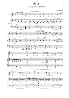 Tre giorni son che Nina: Für Stimme und Klavier by Giovanni Battista Pergolesi