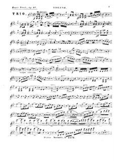 Klaviertrio in Es-Dur, Op.27: Violinstimme by Heinrich Proch