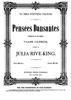 Pensées dansantes: Für Klavier by Julie Rivé-King
