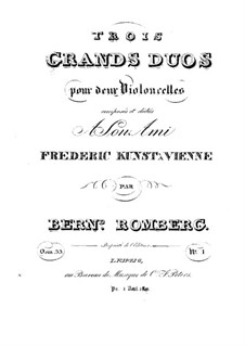 Drei Grosses Duos für zwei Cellos, Op.33: Duo No.1 – Cellostimme II by Bernhard Romberg