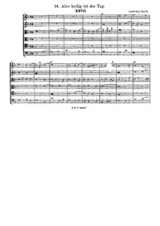 Also heilig ist der Tag : Ohne Worte by Ludwig Senfl