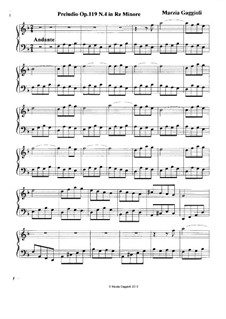 Preludios, Op.119: Preludio No.4 in Re Minore by Marzia Gaggioli