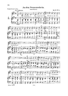 Sechs Gedichte, Op.36: No.4 To the Sunshine, for voice and piano by Robert Schumann