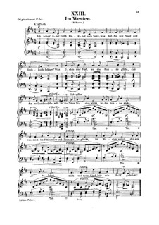 Nr.23 Im Westen: Für Stimme und Klavier by Robert Schumann