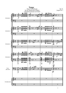 Tango (für Akkordeon-Orchester), Op.52: Tango (für Akkordeon-Orchester) by Jürgen Pfaffenberger