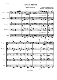 Türkisches Rondo: Für Blechblasquintett by Wolfgang Amadeus Mozart