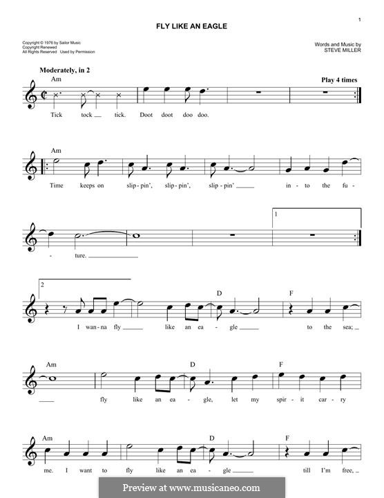 Fly Like an Eagle (Steve Miller Band): Melodische Linie by Steve Miller