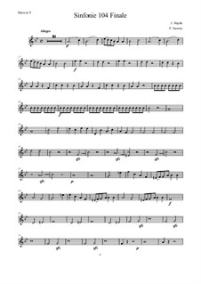 Sinfonie Nr.104 in D-Dur 'London', Hob.I/104: Teil IV, für Bläserquintett – Stimmen by Joseph Haydn