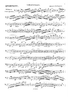 Streichquartett Nr.2 in g-Moll, Op.14: Cellostimme by Robert Volkmann
