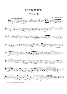 Streichquartett Nr.4 in e-Moll, Op.35: Violinstimme I by Robert Volkmann