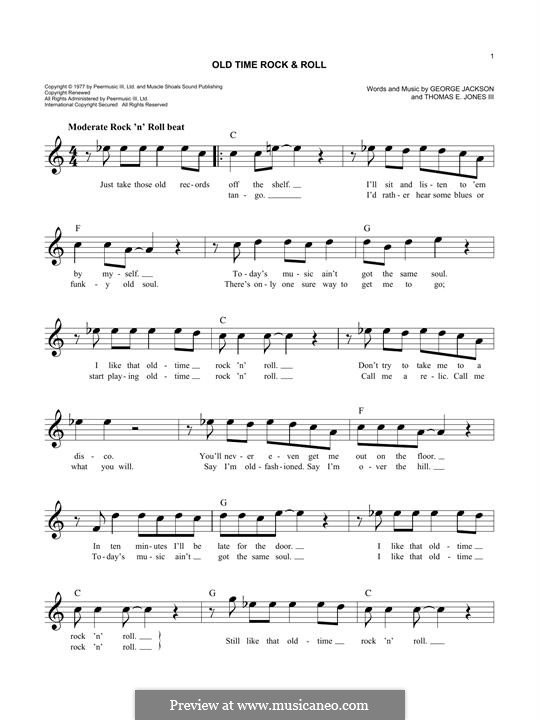 Old Time Rock and Roll: Melodische Linie by George E. Jackson, Thomas Jones III